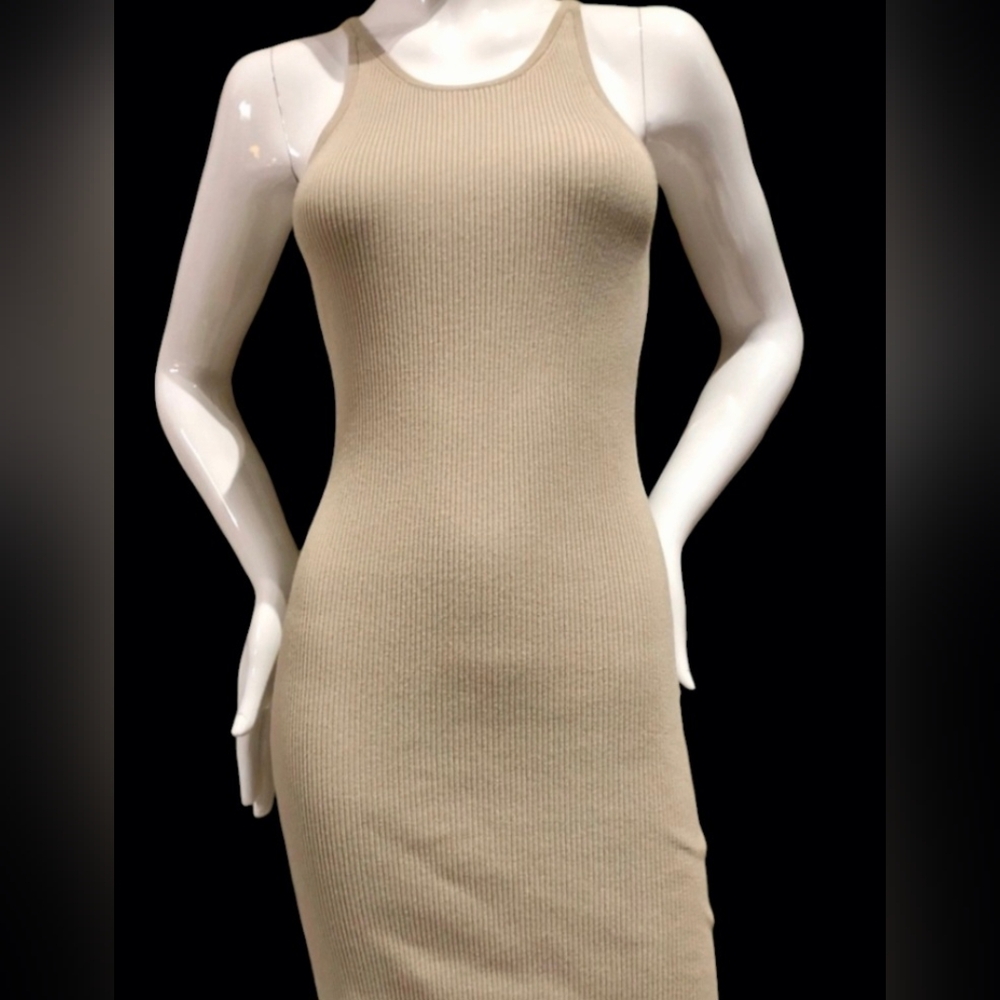 90s Vintage Style Tank Top Dress. Sleek & Sexy. Ribbed Design. XS NWT